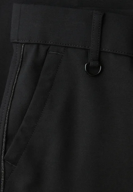 Chino mit Tape-Detail Black