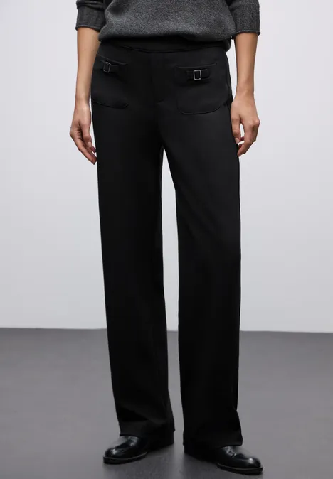 Pantalon avec détail de boucle Black Pantalon avec détail de boucle Black