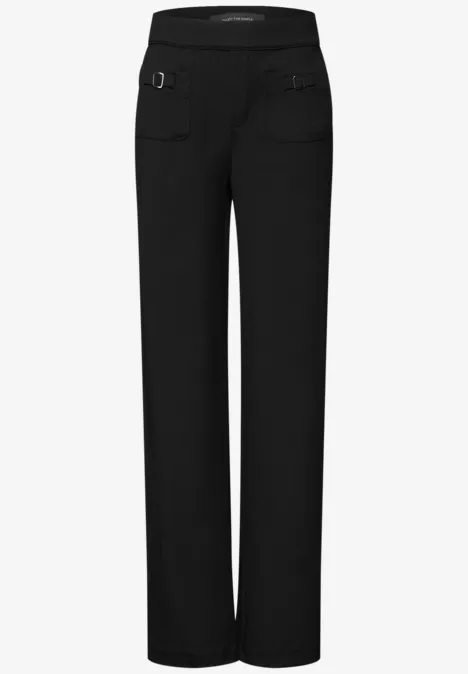 Pantalon avec détail de boucle Black Pantalon avec détail de boucle Black
