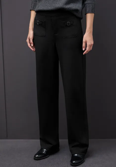 Pantalon avec détail de boucle Black Pantalon avec détail de boucle Black