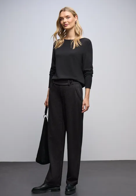 Pantalon Straight Legs scintillant Black Pantalon Straight Legs scintillant Black