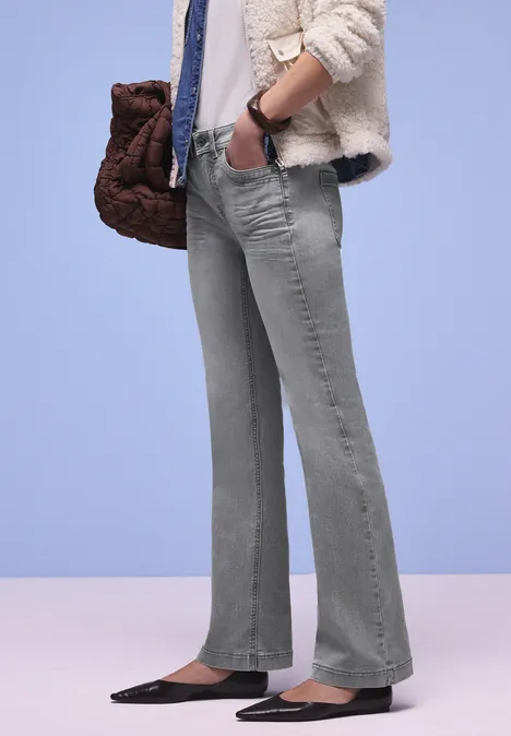 Bootcut Jeans Light Grey Washed