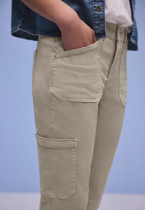 Jeans cargo Beige Washed