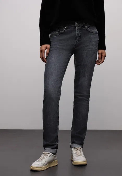 Slim Leg Jeans steel grey washed