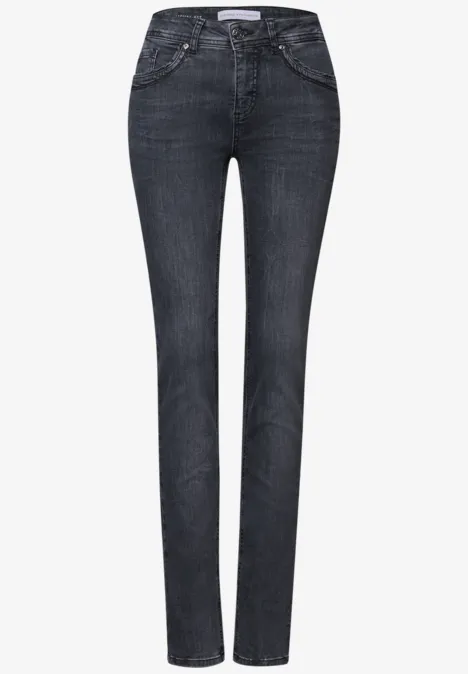 Slim Leg Jeans steel grey washed