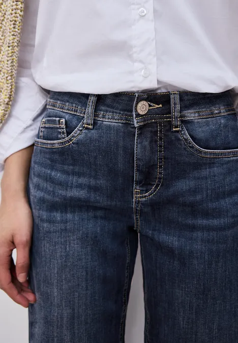 Jeans Straight Legs mid blue washed