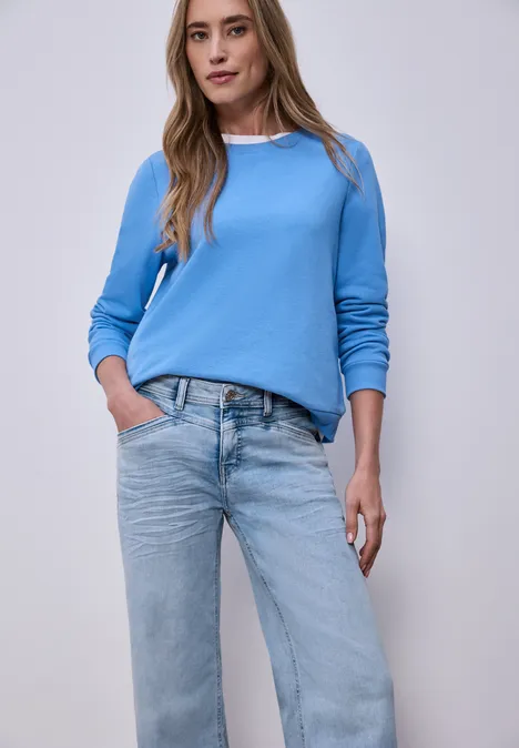 Jeansy z szerokimi nogawkami Bleached Washed