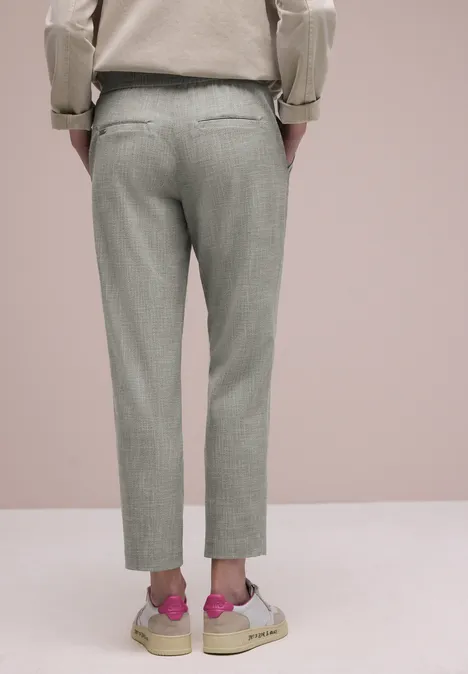Mid Waist Slim Leg Pantalon avec boucle dark mint green Mid Waist Slim Leg Pantalon avec boucle dark mint green