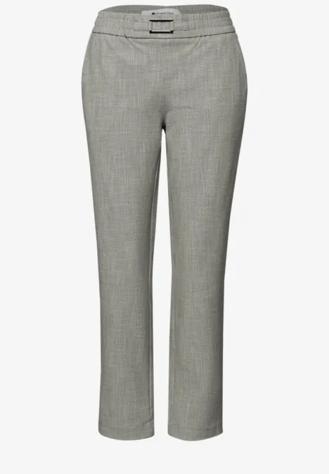 Mid Waist Slim Leg Pantalon avec boucle dark mint green Mid Waist Slim Leg Pantalon avec boucle dark mint green