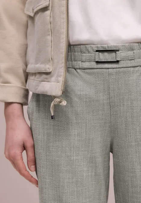 Mid Waist Slim Leg Pantalon avec boucle dark mint green Mid Waist Slim Leg Pantalon avec boucle dark mint green