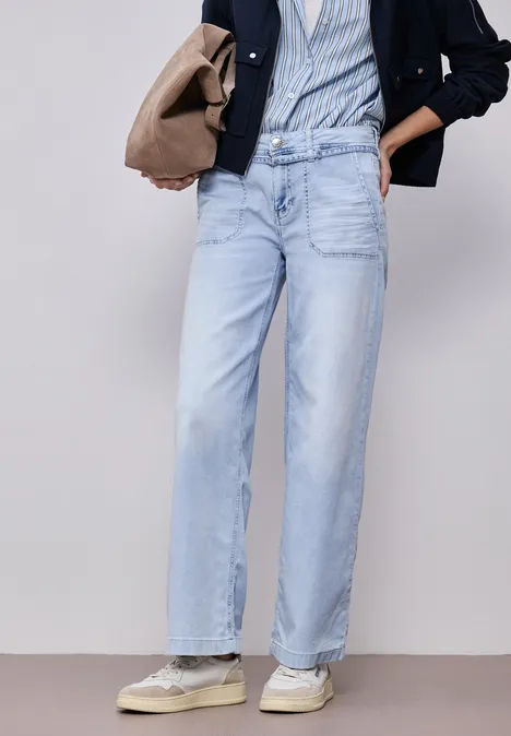 Wide Leg Jeans im Bleached-Look ultra bleached wash
