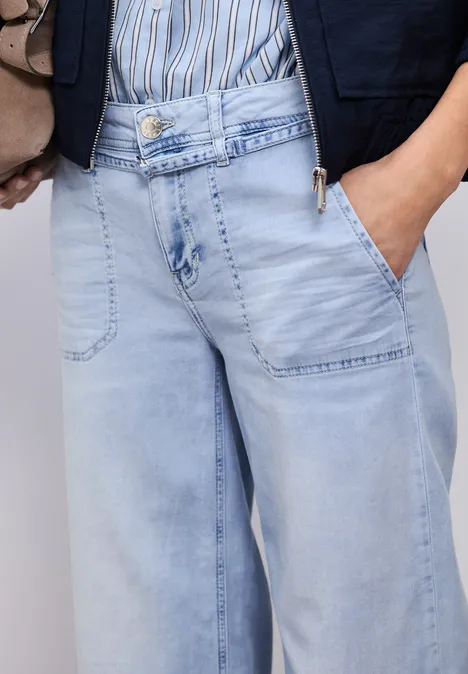 Wide Leg Jeans im Bleached-Look ultra bleached wash