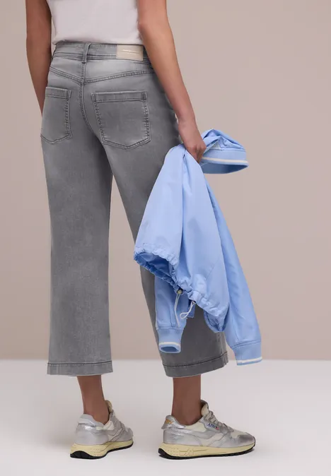 Jeansy z szeroką nogawką High Waist o luźnym kroju Loose Fit light grey wash