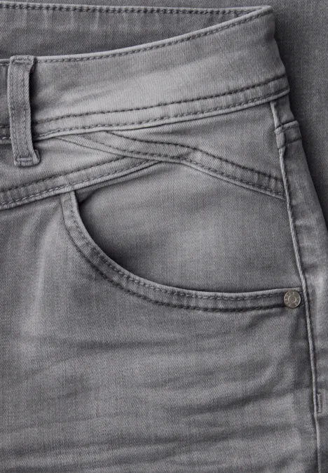 Jeansy z szeroką nogawką High Waist o luźnym kroju Loose Fit light grey wash