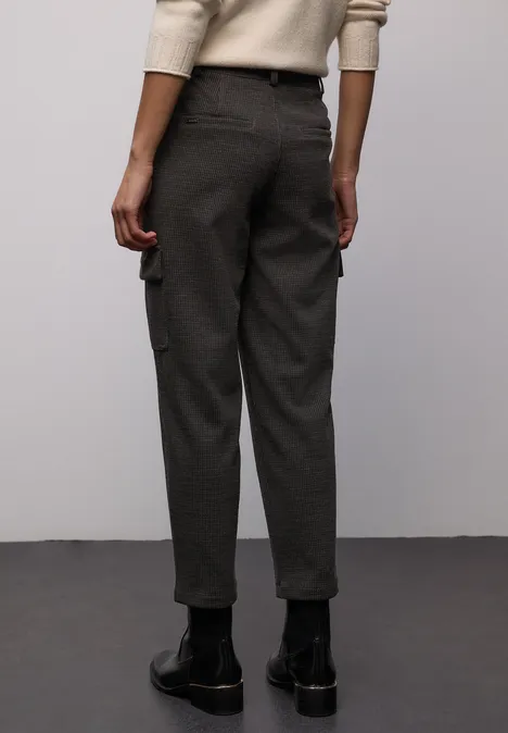 Pantalon Houndstooth Cargo rustic brown