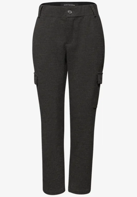 Pantalon Houndstooth Cargo rustic brown