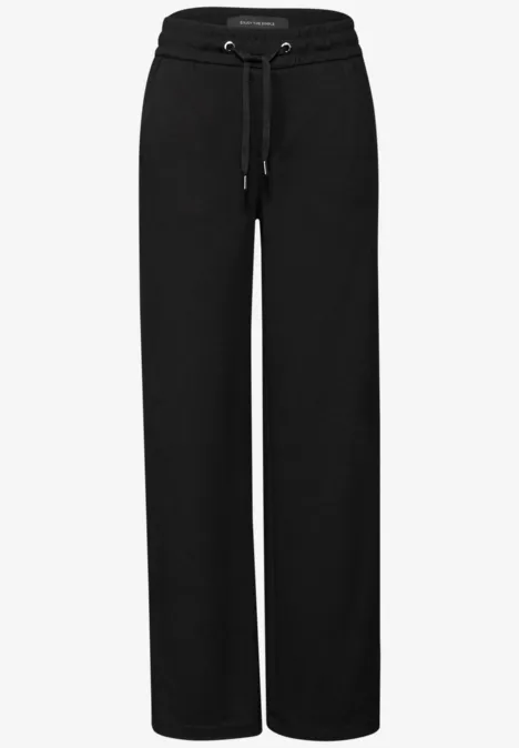 Straight Leg Hose mit Tape Black