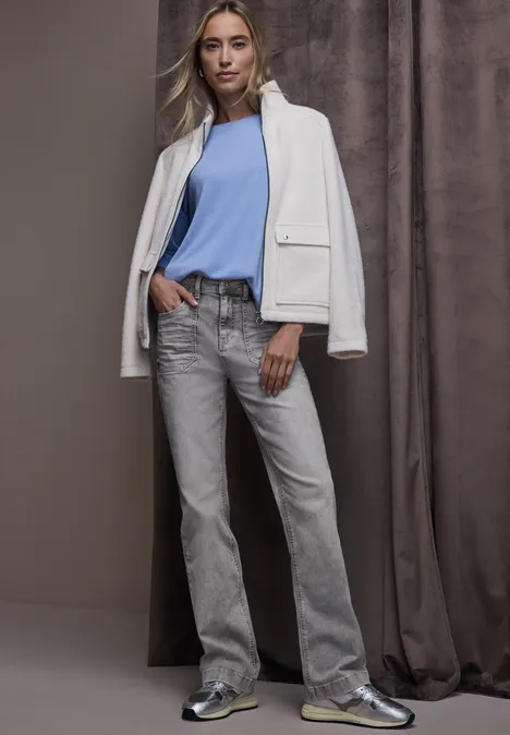 Bootcut Jeans Light Grey Washed Bootcut Jeans Light Grey Washed