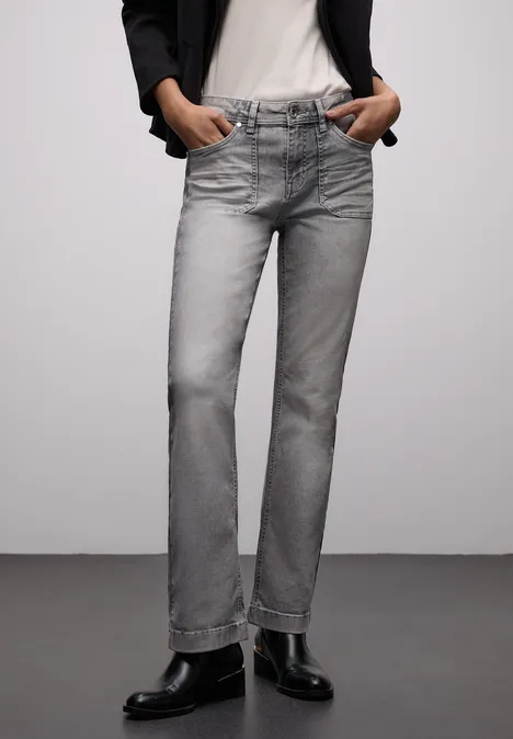 Bootcut Jeans Light Grey Washed Bootcut Jeans Light Grey Washed