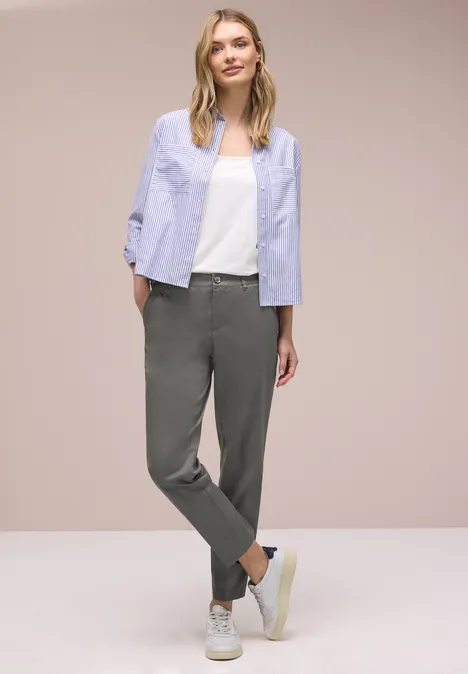 Chino im Casual Fit in softer Qualität overcast grey