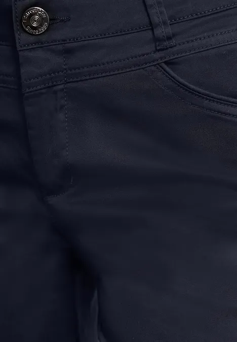 7/8 Slim Leg Hose im Satin-Look shadowed navy