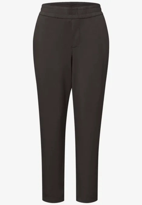 Mid Waist Slim Leg Hose im Loose Fit deep earth Mid Waist Slim Leg Hose im Loose Fit deep earth