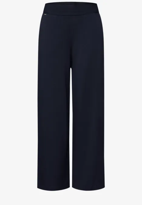 High Waist Wide Leg Hose im Loose Fit deep blue