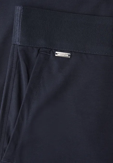 High Waist Wide Leg Hose im Loose Fit deep blue