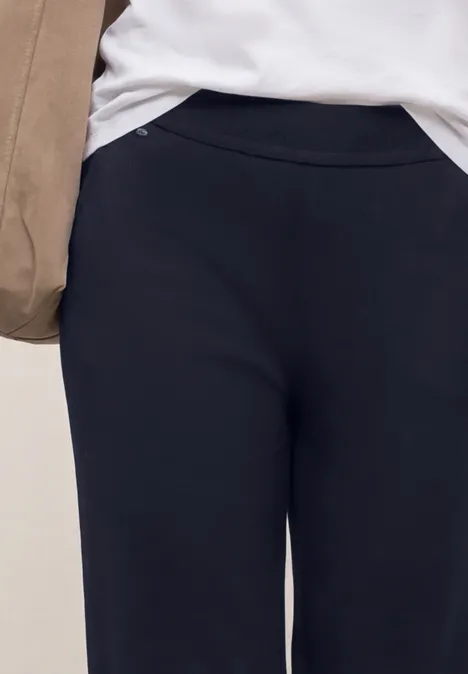 High Waist Wide Leg Hose im Loose Fit deep blue