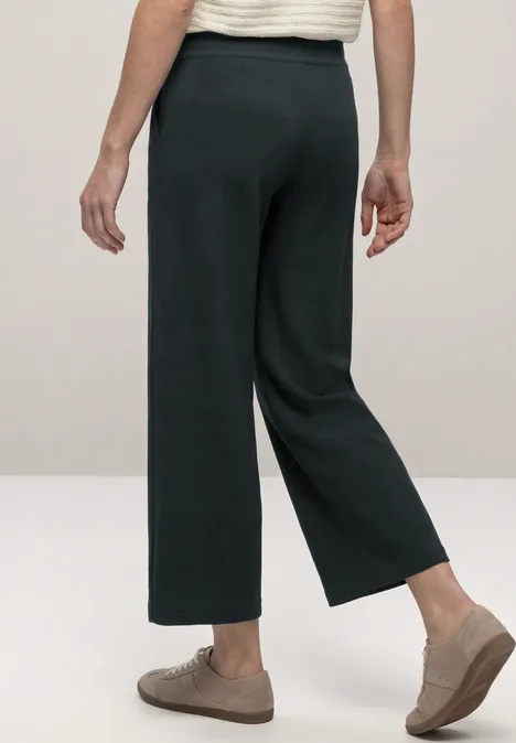 High Waist Wide Leg Pantalon Loose Fit pine grove green