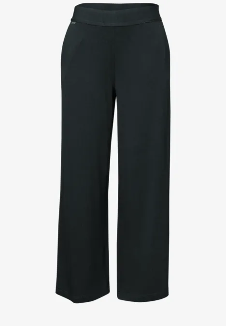 High Waist Wide Leg Pantalon Loose Fit pine grove green