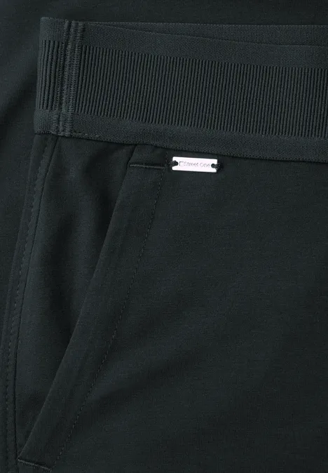 High Waist Wide Leg Pantalon Loose Fit pine grove green