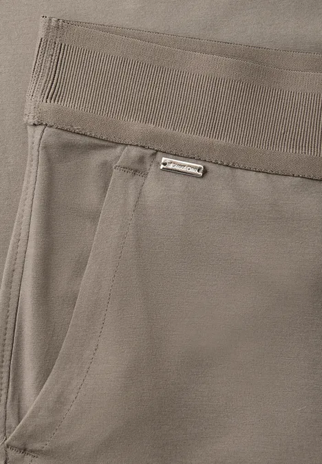 High Waist Wide Leg Hose im Loose Fit dark tumbled beige High Waist Wide Leg Hose im Loose Fit dark tumbled beige