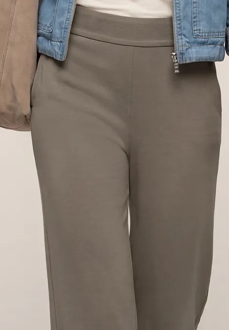 High Waist Wide Leg Hose im Loose Fit dark tumbled beige High Waist Wide Leg Hose im Loose Fit dark tumbled beige