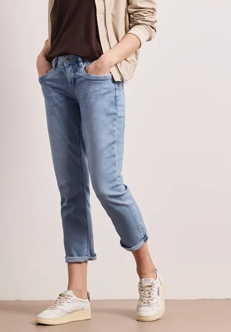 7/8 Slim Leg Jeans im Casual Fit light blue random wash 7/8 Slim Leg Jeans im Casual Fit light blue random wash