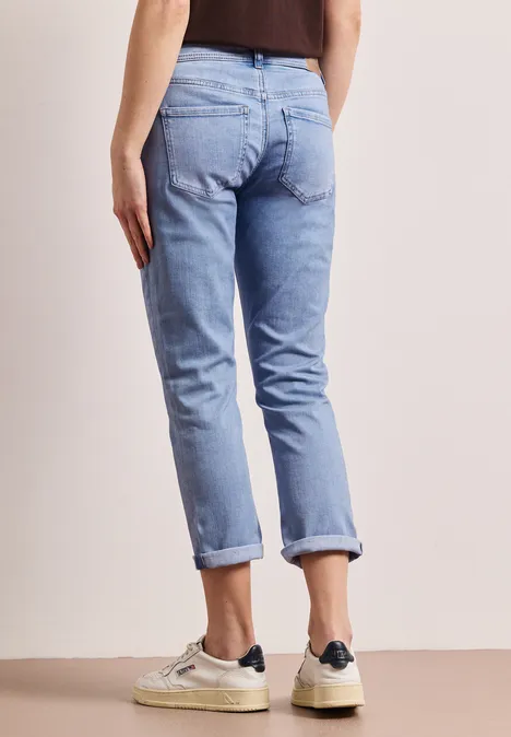 7/8 Slim Leg Jeans im Casual Fit light blue random wash 7/8 Slim Leg Jeans im Casual Fit light blue random wash