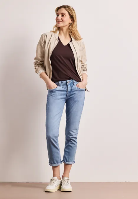 7/8 Slim Leg Jeans im Casual Fit light blue random wash 7/8 Slim Leg Jeans im Casual Fit light blue random wash