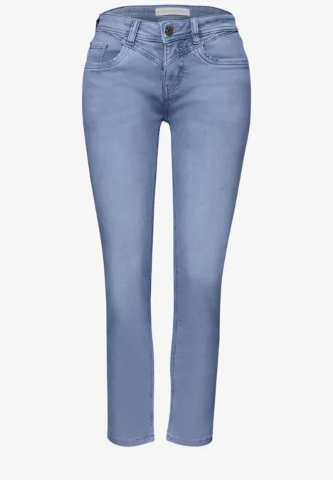 7/8 Slim Leg Jeans im Casual Fit light blue random wash 7/8 Slim Leg Jeans im Casual Fit light blue random wash