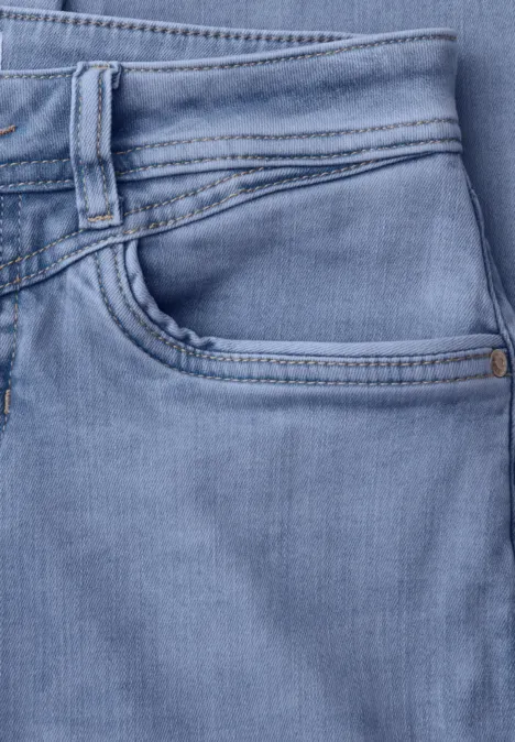 7/8 Slim Leg Jeans im Casual Fit light blue random wash 7/8 Slim Leg Jeans im Casual Fit light blue random wash