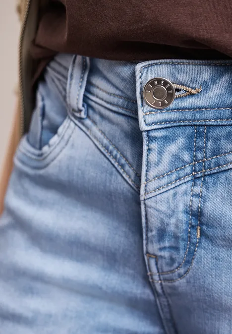 7/8 Slim Leg Jeans im Casual Fit light blue random wash 7/8 Slim Leg Jeans im Casual Fit light blue random wash