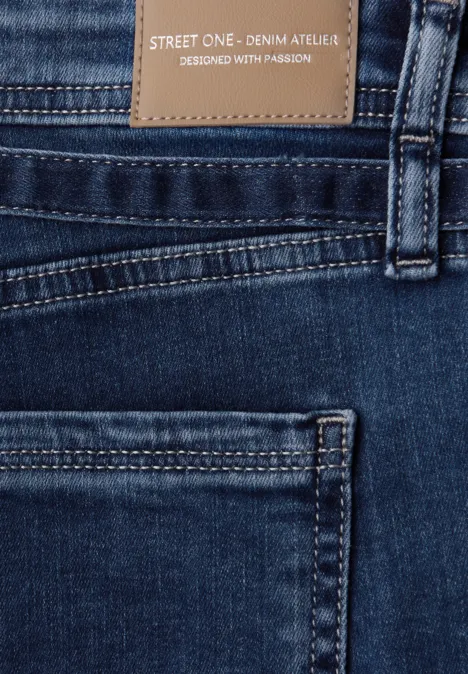 Wide Leg Jeans Medium Blue Soft washed