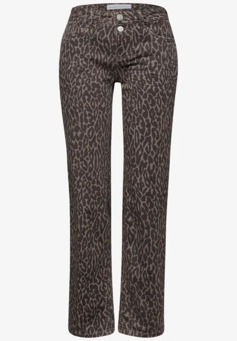 Straight Legs jeans Leo Print washed