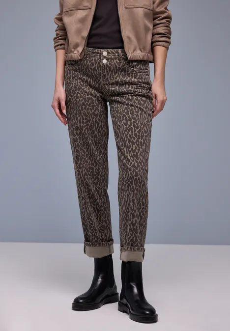 Straight Legs jeans Leo Print washed