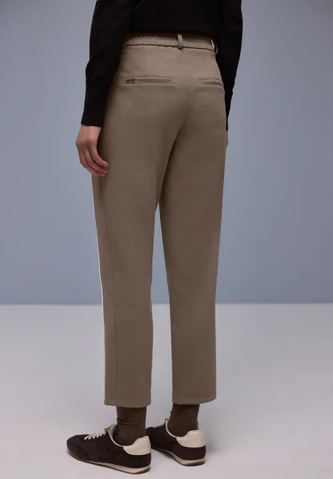 Broek met banddetail light terra mocha