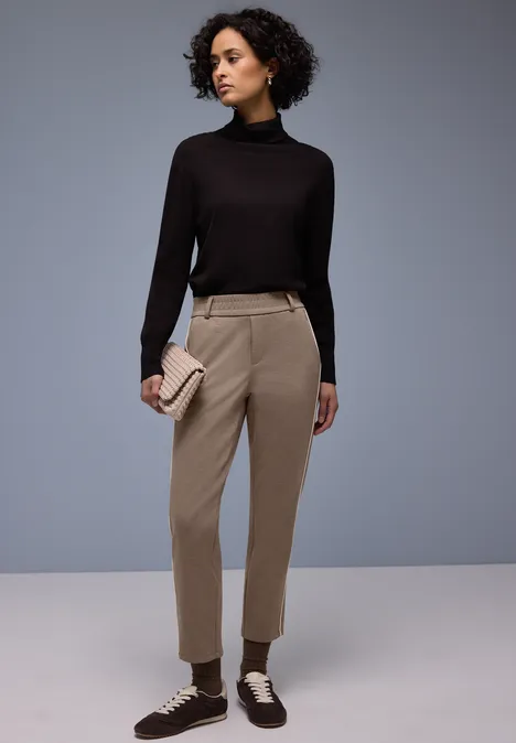 Broek met banddetail light terra mocha