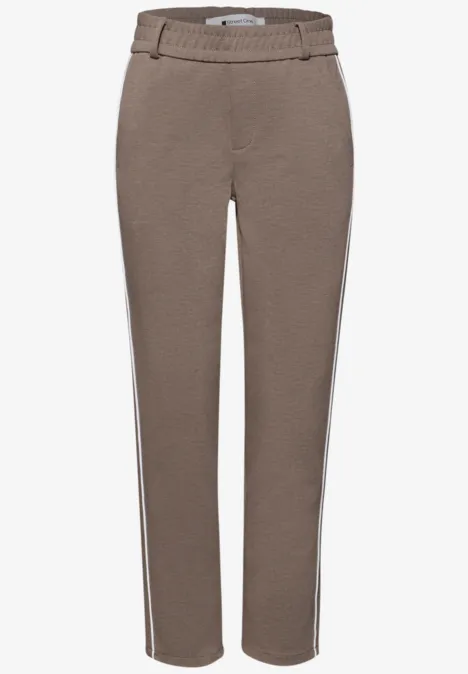 Broek met banddetail light terra mocha