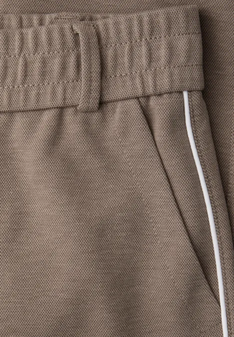 Broek met banddetail light terra mocha