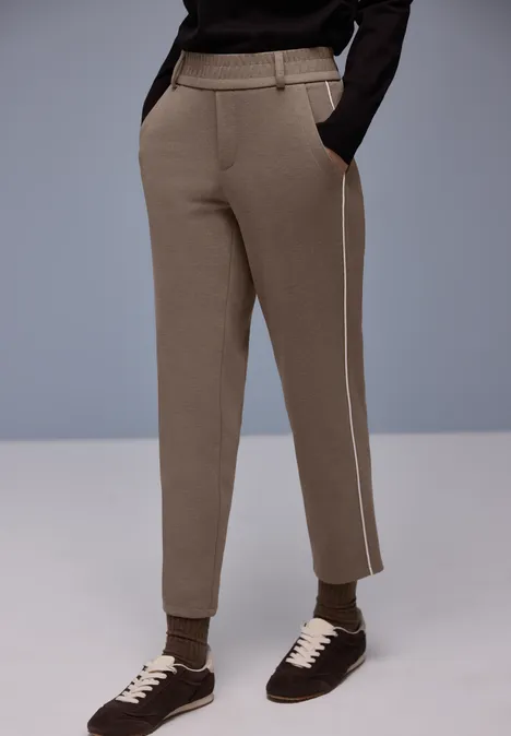 Broek met banddetail light terra mocha