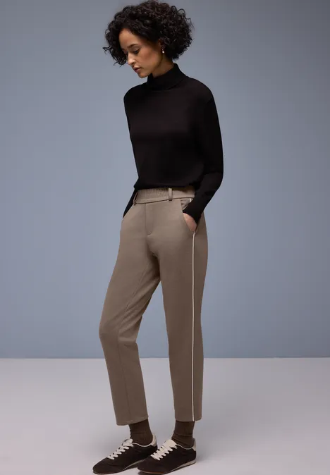 Broek met banddetail light terra mocha