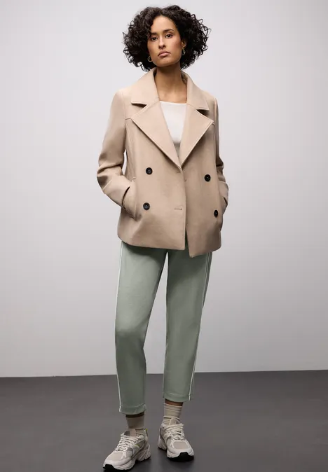 Broek met banddetail dark mint green